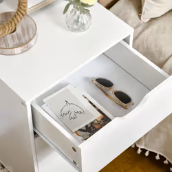 HOMCOM Chest of Drawers, 3 Drawer Unit Storage Chest Bedroom, White - Additional view 7