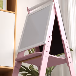 AIYAPLAY Three-in-One Easel for Kids, with Paper Roll, Adjustable Height - Pink - Additional view 6