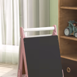 AIYAPLAY Three-in-One Easel for Kids, with Paper Roll, Adjustable Height - Pink - Additional view 7