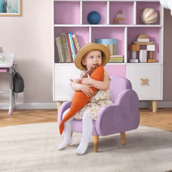 ZONEKIZ Cloud-Shaped Toddler Armchair, Kids Chair, 1.5-3 Years - Purple