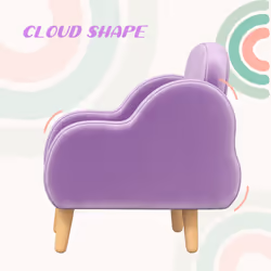 ZONEKIZ Cloud-Shaped Toddler Armchair, Kids Chair, 1.5-3 Years - Purple