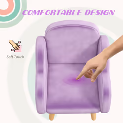ZONEKIZ Cloud-Shaped Toddler Armchair, Kids Chair, 1.5-3 Years - Purple - Additional view 4