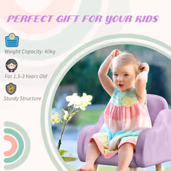 ZONEKIZ Cloud-Shaped Toddler Armchair, Kids Chair, 1.5-3 Years - Purple - Additional view 6
