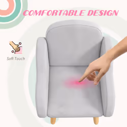 ZONEKIZ Cloud-Shaped Toddler Armchair, Kids Chair, 1.5-3 Years - Grey - Additional view 4