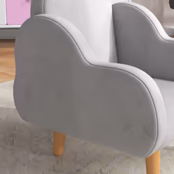 ZONEKIZ Cloud-Shaped Toddler Armchair, Kids Chair, 1.5-3 Years - Grey - Additional view 7