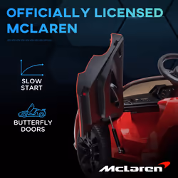 HOMCOM McLaren Licensed Kids Electric Ride-On Car w/ Remote Control - Red