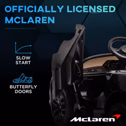 HOMCOM McLaren Licensed Kids Electric Ride-On Car w/ Remote Control - Black