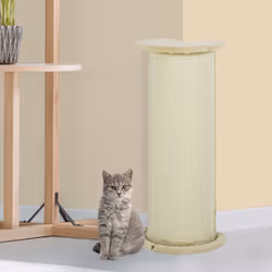 PawHut 85cm Tall Cat Scratching Post for Indoor Corner Use - Beige