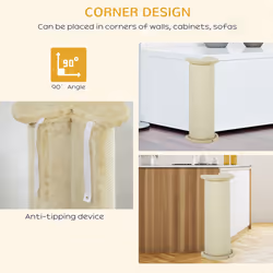PawHut 85cm Tall Cat Scratching Post for Indoor Corner Use - Beige - Additional view 4