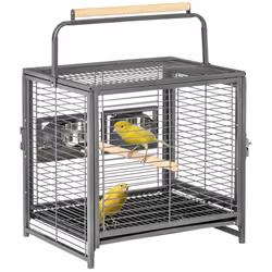PawHut Parrot Cage, Travel Carry Pet Bird Cage Cockatiel w/ Metal Handle - Additional view 8