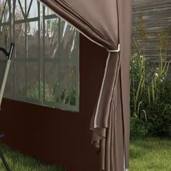 Outsunny 3x3 m Pop Up Gazebo Party Tent Canopy Marquee with Storage Bag Coffee - Additional view 8