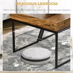 HOMCOM Coffee Table Set of 2, Coffee Tables with Steel Frame for Living Room - Additional view 4