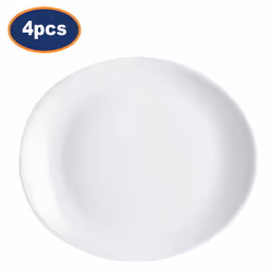 Luminarc Steak Plate Oval Opal White Dishwasher Safe Microwave Safe 30cm 4Pcs