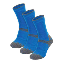Comodo - 3 Pack Kids Merino Wool Hiking Socks | Anti Blister Socks for Boys & Girls - 11-14 Years, Blue