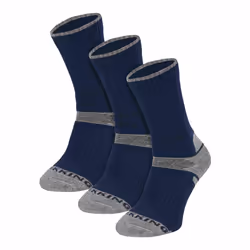 Comodo - 3 Pack Kids Merino Wool Hiking Socks | Anti Blister Socks for Boys & Girls - 7-10 Years, Navy