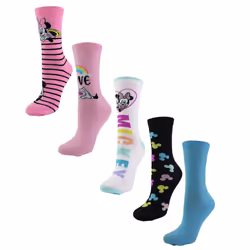 Disney - Ladies 5 Pairs Minnie Mouse Socks | Cute Novelty Disney Mickey Mouse Socks