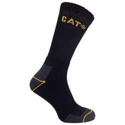 Caterpillar - 6 Pack Unisex Heavy Duty Work Socks for Steel Toe Boots - 3-5 UK, Black