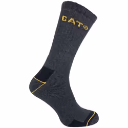 Caterpillar - 6 Pack Unisex Heavy Duty Work Socks for Steel Toe Boots - 3-5 UK, Charcoal