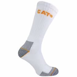 Caterpillar - 6 Pack Unisex Heavy Duty Work Socks for Steel Toe Boots - 6-11 UK, White