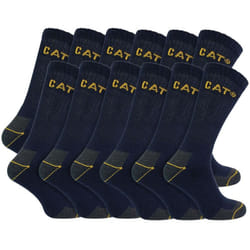 Caterpillar - 12 Pack Unisex Heavy Duty Work Socks for Steel Toe Boots - 3-5 UK, Navy