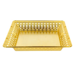 Bread Basket Naan Snack Food Drinks Serving Tray - Square - Gold