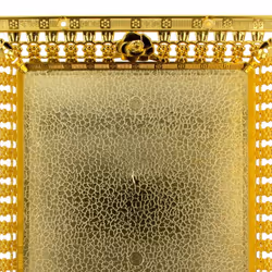 Bread Basket Naan Snack Food Drinks Serving Tray - Square - Gold