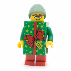 LEGO City Green Christmas Present Man Guy Minifigure BAM 2024
