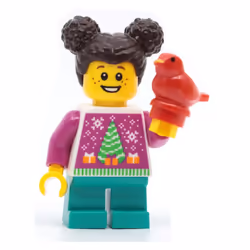LEGO City Christmas Tree Jumper Girl Minifigure BAM 2024 Minifigure