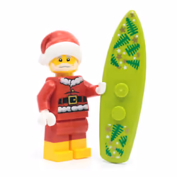 LEGO City Surfing Summer Santa With Christmas Surfboard BAM 2024 Minifigure