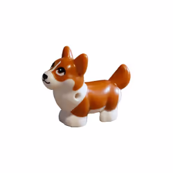 LEGO Animal Dark Orange Corgi Dog Puppy with White Blaze