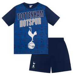 Tottenham Hotspur Boys Pyjamas Short Kids OFFICIAL Football Gift - Navy Blue Text, 4-5 Years