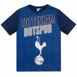 Tottenham Hotspur Boys Pyjamas Short Kids OFFICIAL Football Gift - Navy Blue Text, 12-13 Years