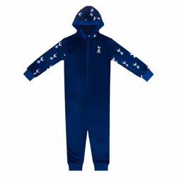 Tottenham Hotspur FC Boys Pyjamas All-In-One Loungewear Kids OFFICIAL Gift - Navy Blue, 8-9 Years