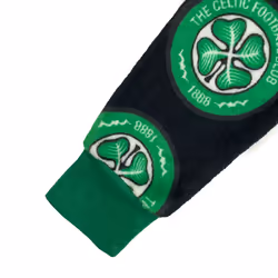 Celtic FC Boys Pyjama All-In-One Loungewear Kids OFFICIAL Football Gift - Black, 6-7 Years