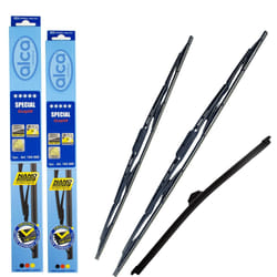 Fits Vauxhall Viva 2015-2018 Alca Special Windscreen Wiper Blades Set Front 24"14" Rear 9''K AS2414H9K