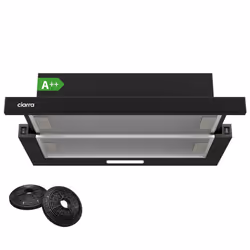 CIARRA Telescopic Cooker Hood 60cm CBCB6906D 370mÂ³/h Built-in Extractor Hood 600mm with LED Light 2 Speeds Integrated Kitche ...