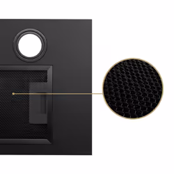 CIARRA CBCB5913A Integrated Cooker Hood 52cm Black Built in Canopy Hood LED Light 3 Speeds Undercabinet Extractor Fan
