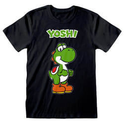 Nintendo Super Mario 'Yoshi Profile' (Black) T-Shirt - Small
