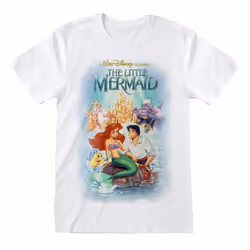 Disney The Little Mermaid 'Classic Poster' (White) T-Shirt - Small
