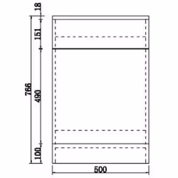 Alpine Black Back to Wall Toilet Unit 500 x 300mm