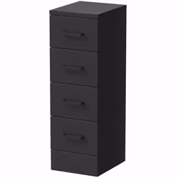 Alpine Black 4 Drawer Storage Unit 250 x 300mm