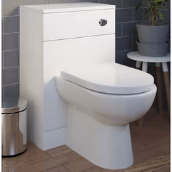 Alpine White Gloss Back To Wall Toilet Unit 500 x 300mm