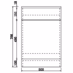 Alpine White Gloss Back To Wall Toilet Unit 500 x 300mm