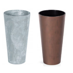 Planter Plant Pot Flowerpot Cylinder Outdoor Garden Balcony Indoor Beton Tall - Corten Steel, 47.6cm