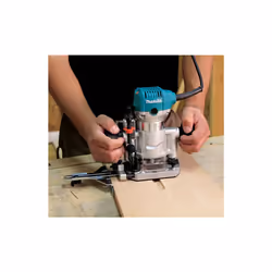 Makita RT0702CX4 240V 1/4" Router Laminate Trimmer with Guide and Plunge Base