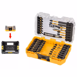 Dewalt 62 PC FLEXTORQ 25mm + 57mm Long Impact Bit Set Screwdriver+ Tough Case