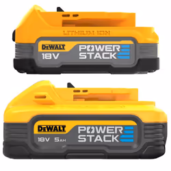 DeWalt DCBP518 18v 5.0ah Powerstack Battery + DCBP034 1.7ah Compact Twin Pack