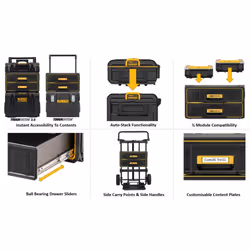 Dewalt DWST83529-1 Toughsystem 2 Tool Box 2 X Drawer Toolbox + DS100 Organiser