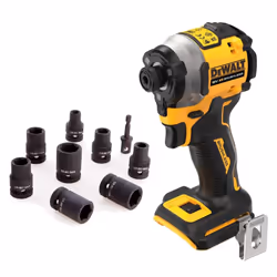 Dewalt DCF850N 18v XR Brushless Compact Impact Driver Bare + 9pc Socket Wrench