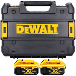 Dewalt DCB184 5.0ah 18v XR Lithium Ion Battery Twin Pack + Tstak Drill Case